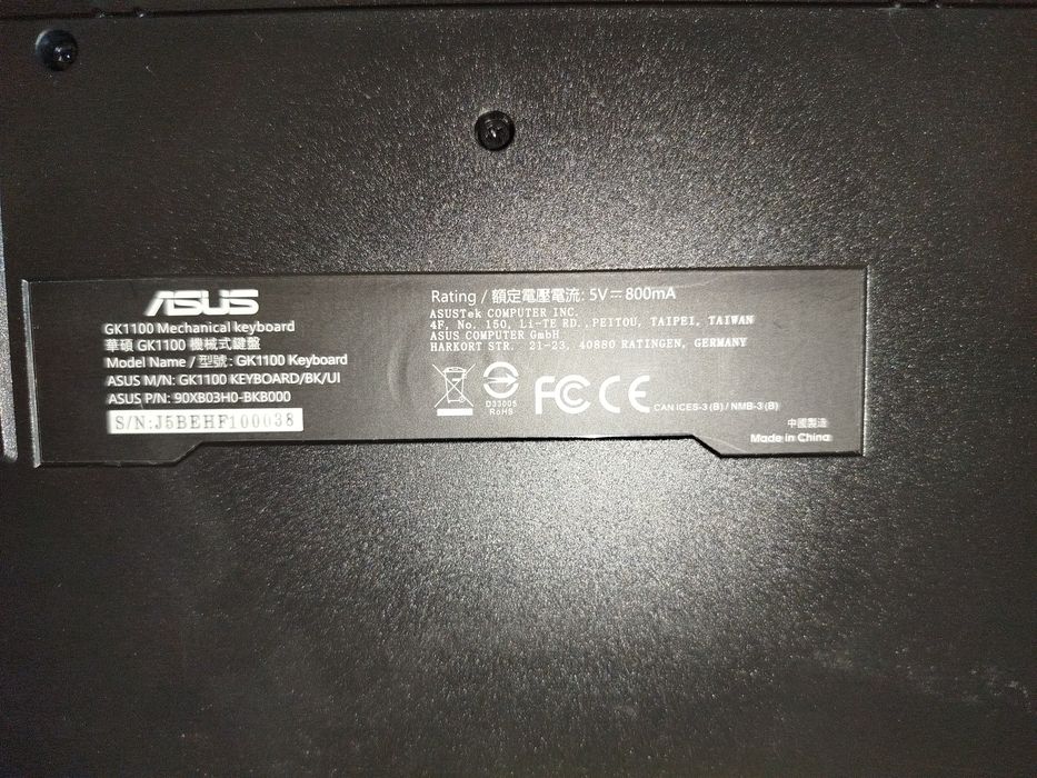 2 Teclado mecânico Asus GK1100 / HP 300