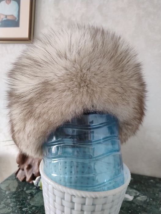 Шапка песець каракуль+ бонус берет нат хутро 580грн