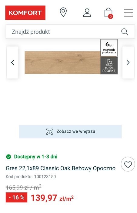 Gres szkliwiony Opoczno Beige Classic