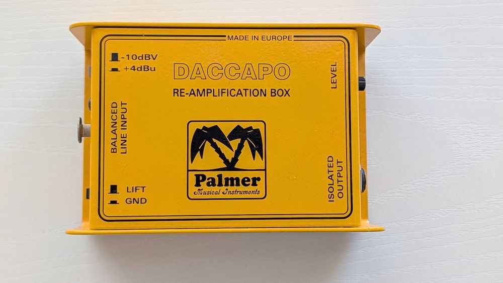 Palmer DACCAPO Re-Amplification Box / Reamp / Re-amplificação