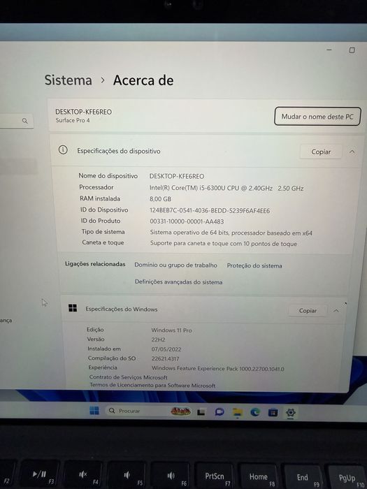 microsoft surface pro 4 midelo 1724 intel core i5 ssd 256 gb