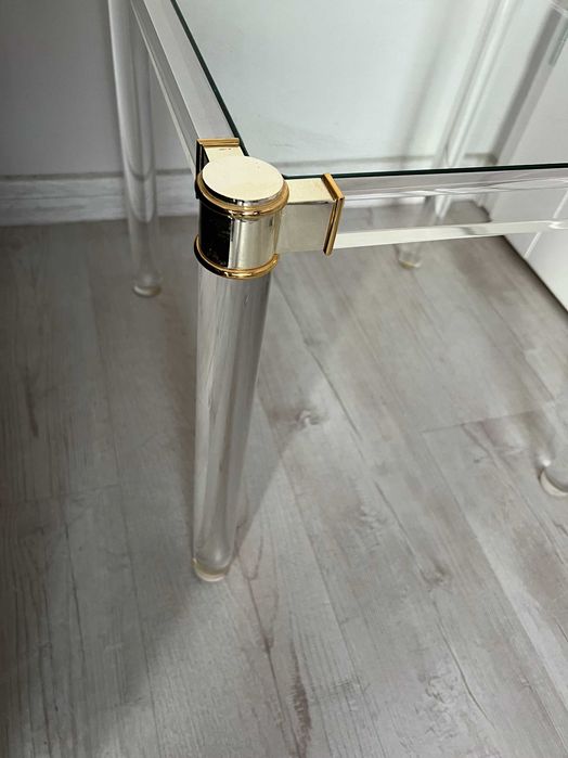 Stolik z pleksi, blat szkło