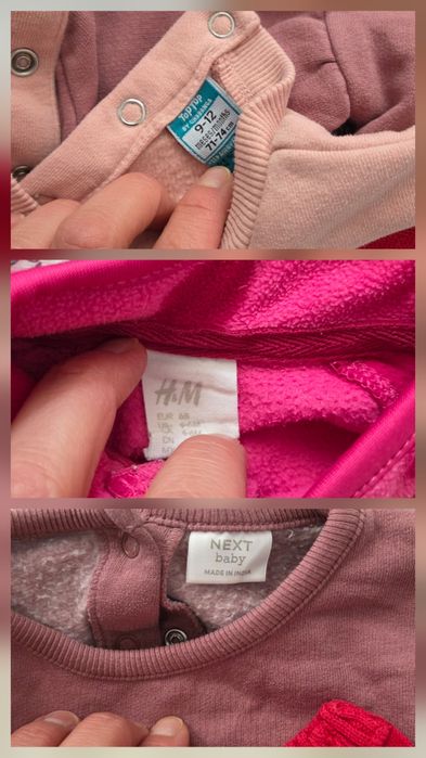 Zestaw ubrań paka 68 dla dziewczynki Body spodenki bluzki sweterki