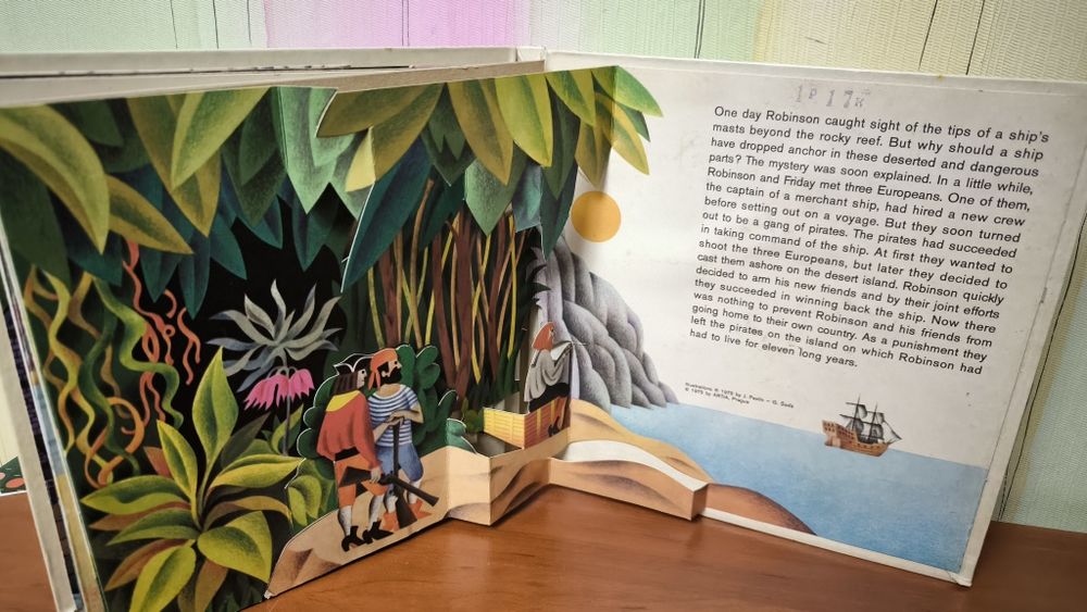 Дитяча книга Робін Крузо на англійській 1975 рік Чехословаччина