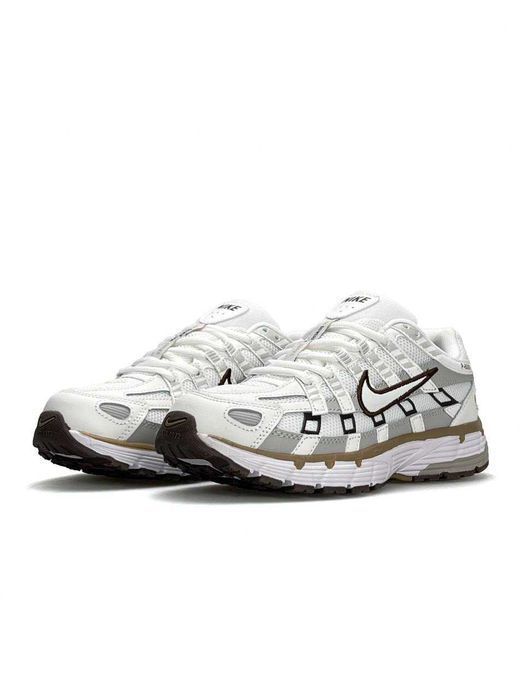 Кросівки Nike P-6000 WMNS White Black Brown premium i89 | Кроссовки Найк жіночі