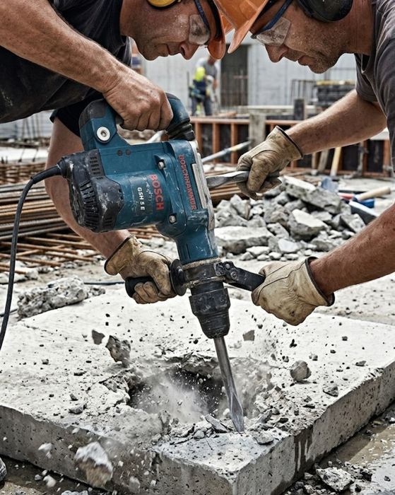 Бетонолом Отбойный молоток Bosch  большой в комплекте с пиками. отбойник  Бош