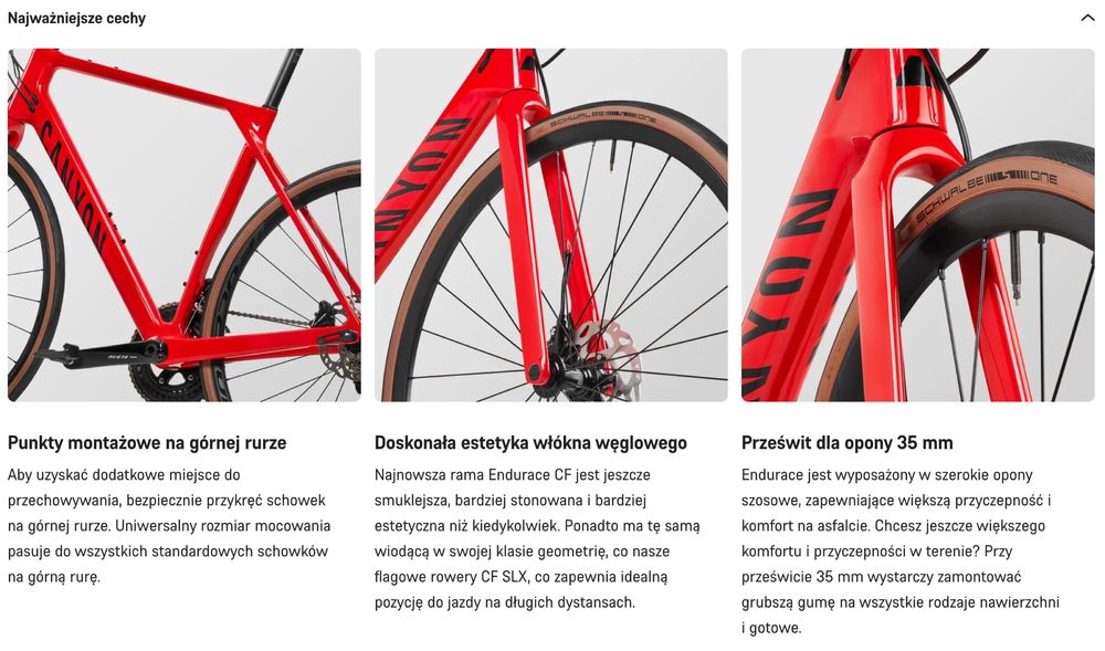 CANYON Endurace CF 7 // rower szosowy // rozmiar M