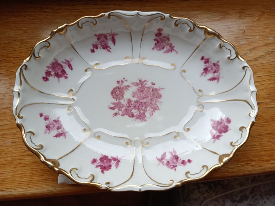 Antyczna miseczka ILMENAU Henneberg niemiecka porcelana 20x 15 cm