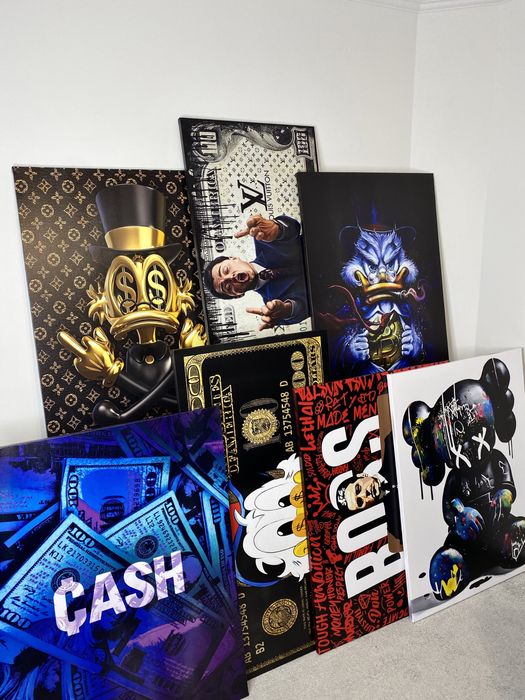 Картини на Полотні Друк Фото Скрудж Губи Долар Kaws