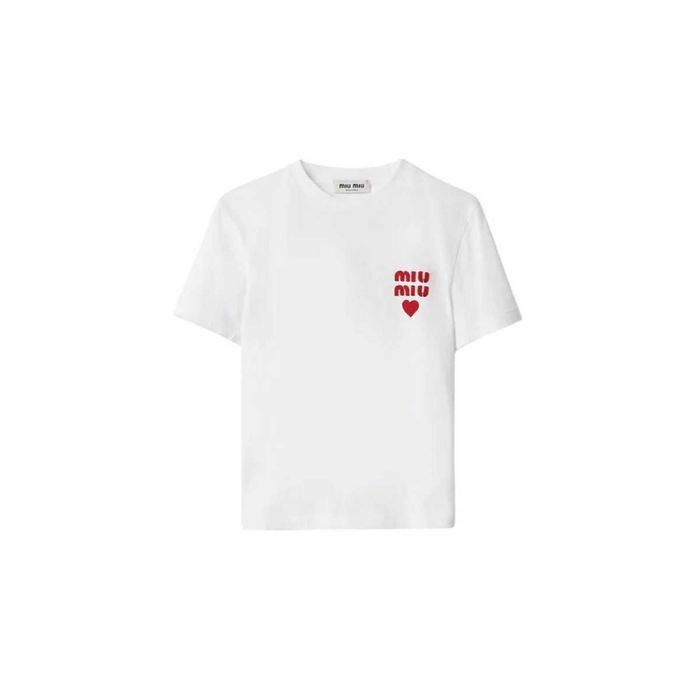 Футболка Miu Miu Cotton Jersey T-shirt White