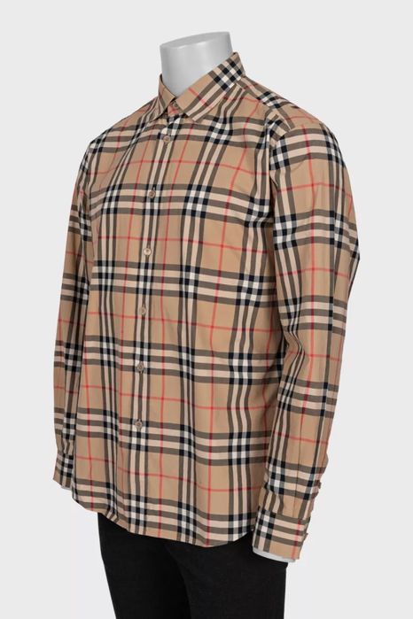 стильна трендова  сорочка  в тканині  Burberry від  бренда noon
