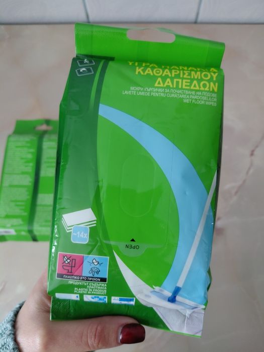 Універсальні вологі та сузі сервнтки для швабри