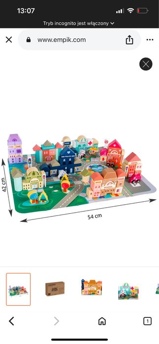 Klocki Miasto Drewniane Auta Zestaw + puzzle