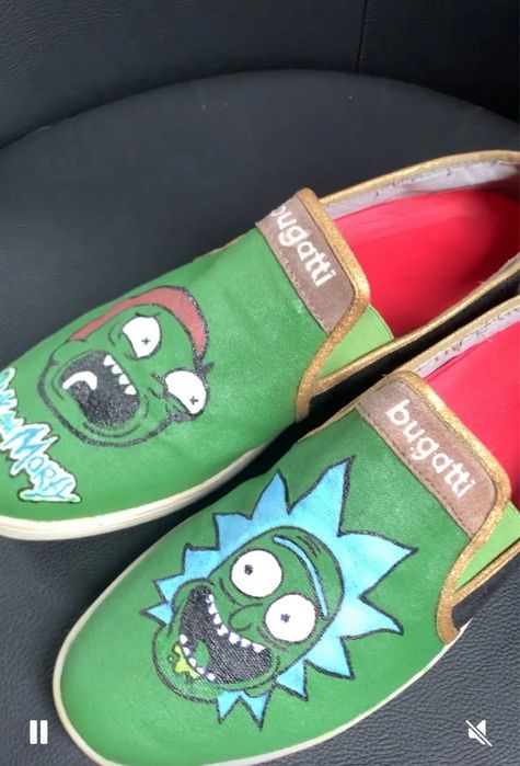 Buty Rick and Morty Bugatti custom vintage