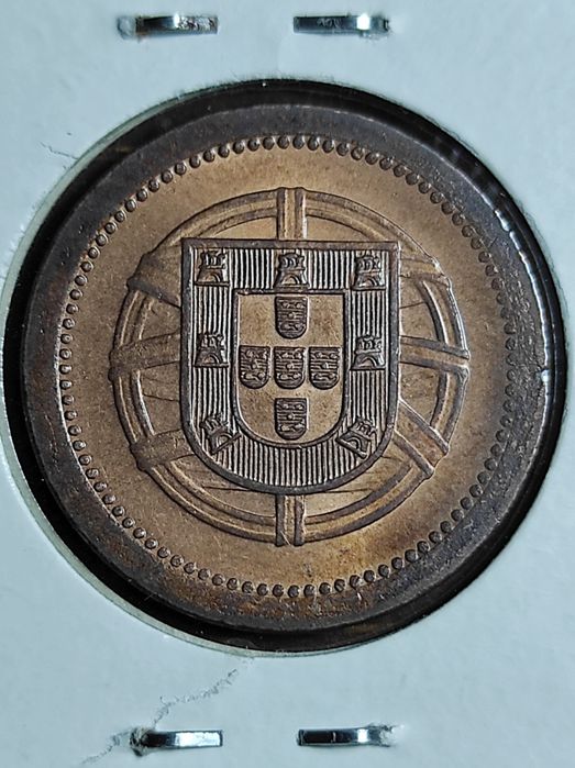 5 moedas, 1 centavo e 2 cent. 1920, 5 centavos de 1921, 24 e 27