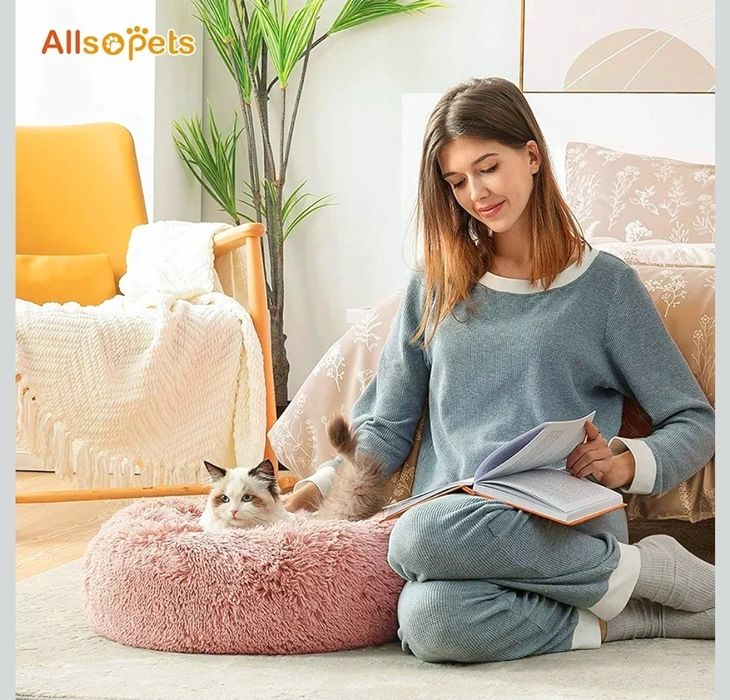 ALLSOPETS legowisko dla psa donut średnica 60cm