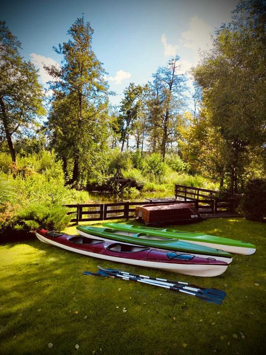 Domek letniskowy do wynajęcia ( 1 na posesji ) Tumiany, kajaki, łódka