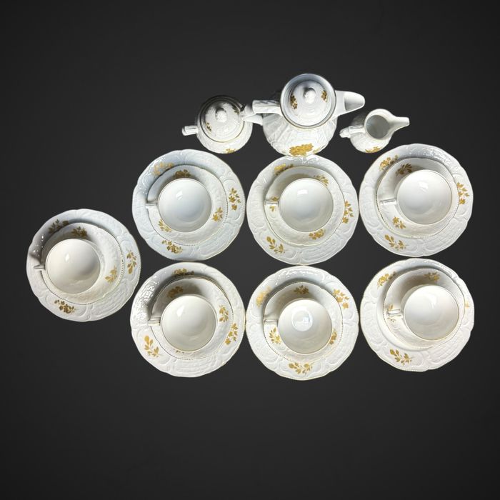 Serwis kawowy Rosenthal Sanssouci złote kwiaty B41/7203