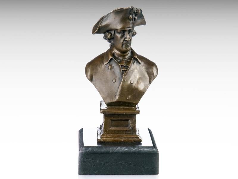 Escultura de bronze - Busto do Rei Frederico II 1