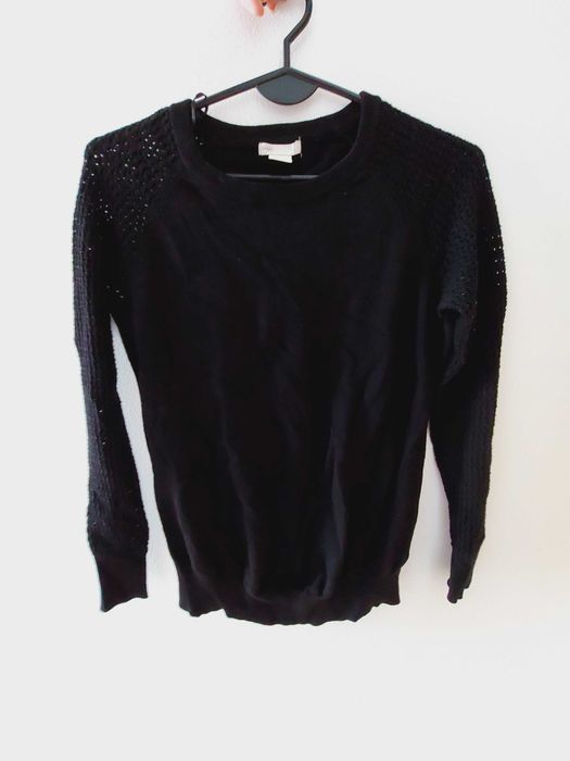 Czarny sweterek ciążowy H&M 36 / S