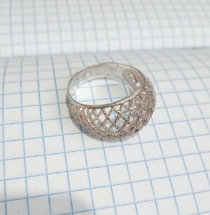 Кільце кольцо перстень срібло 925 проба (18,5 р) СРСР