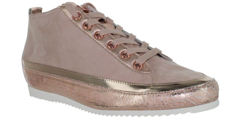 HÖGL Półbuty damskie - Skórzane, suwak, rose gold - r 36 - Różowe