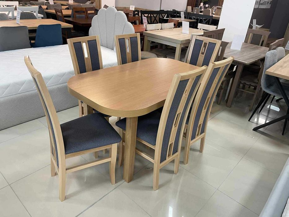 (161WN) Stół rozkładany + 6 krzeseł, wyprzedaż 1299 zł