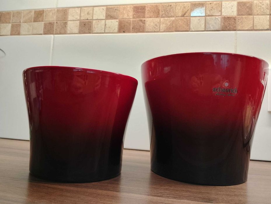Scheurich Ceramiczne doniczki osłonki zestaw 2 sztuk