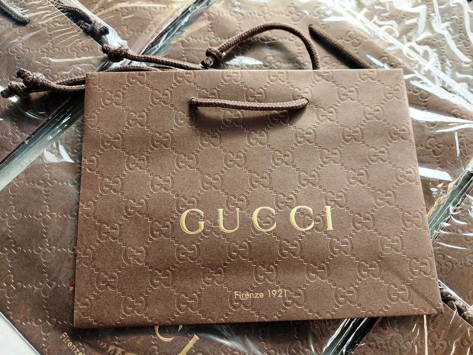 GUCCI 10 sztuk - Oryginalne, Tłoczone Nowe torebki prezentowe