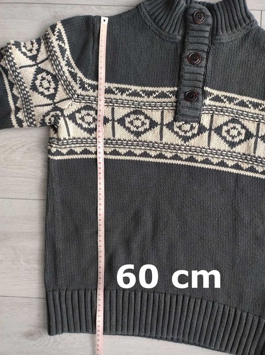 Męski Sweter Hilfiger Denim z Norweskim Wzorem - Rozmiar L