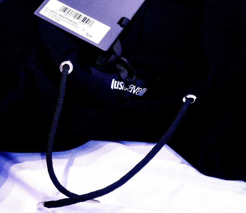 Just Roberto Cavalli bluza z kapturem L czarna Italy amiri dsquared2