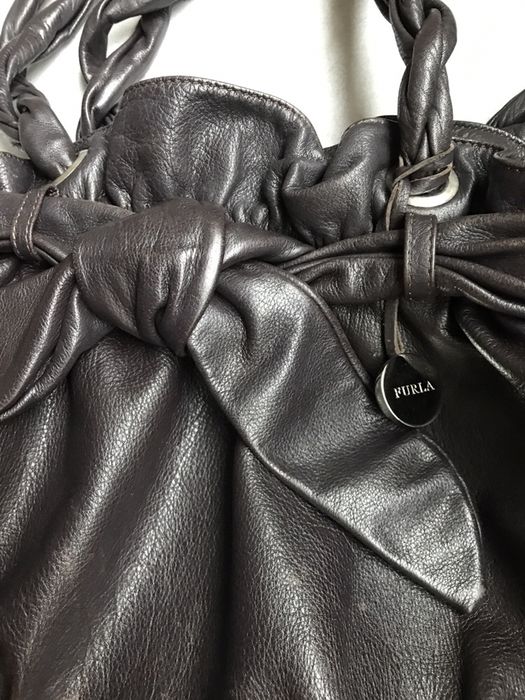 Mala Carteira Furla castanha em pele original