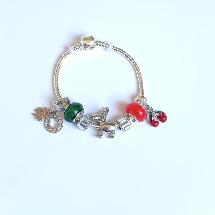 Bransoletka charms Święta Merry Christmas Renifer