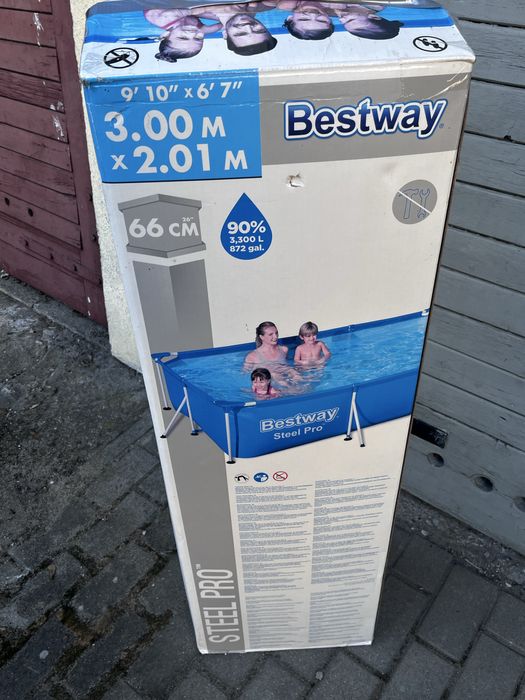 basen prostokatny 3m/2m+ pompa filtrujaca