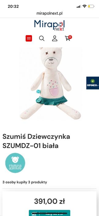 Szumiś Dziewczynka SZUMDZ-01 biała
