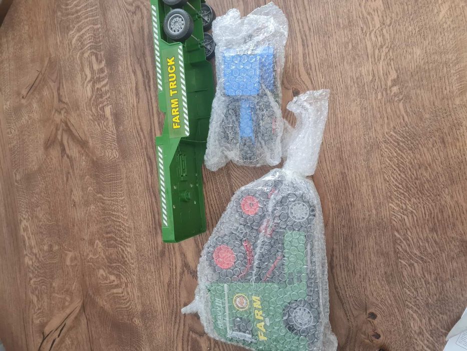 Zestaw farmera Auto Ciężarówka Zielona Laweta Traktor