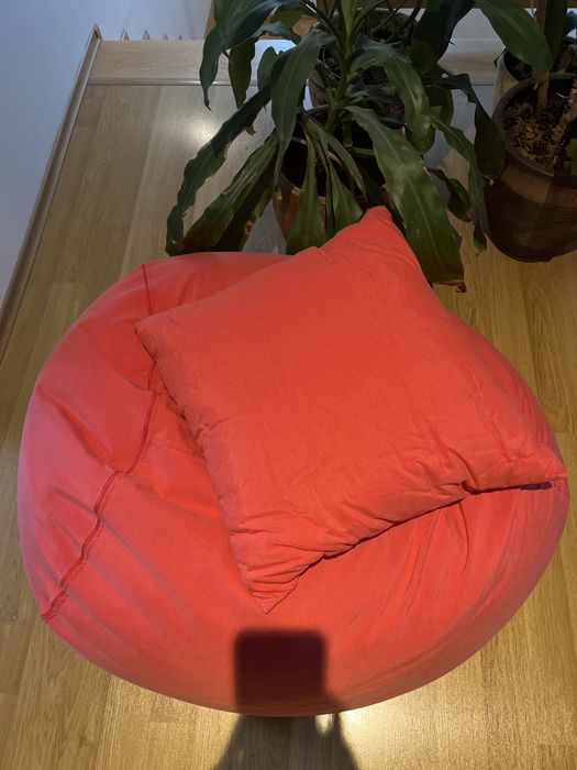 Czerwona pufa bean bag