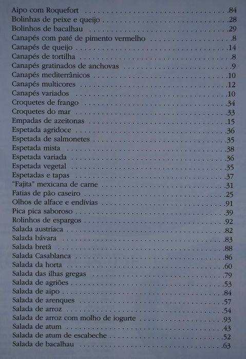 Acepipes e Saladas (As Melhores Receitas)