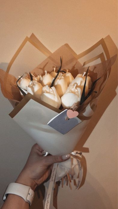 Bukiet ze świec sojowych prezent na dzień nauczyciela