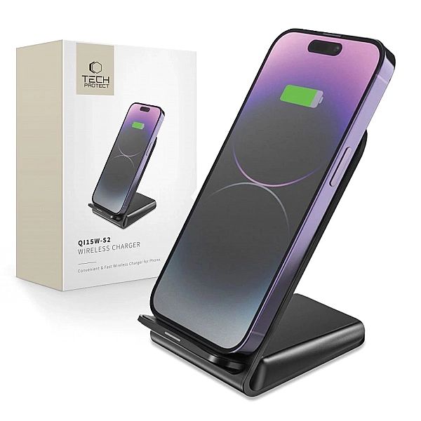 Ładowarka Tech-Protect QI15W-S2 indukcyjna 15W w formie stojaka - czar