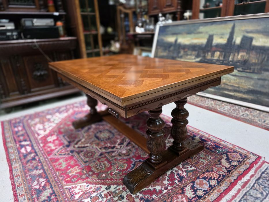 Stół rzeźbiony dębowy rozkładany z 150 do 250 cm #2166 Stylowy Węgrów