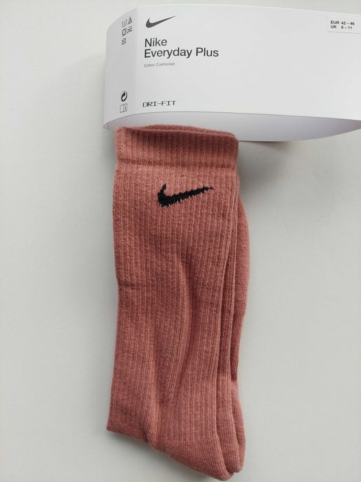 Ciemny brudny pudrowy róż skarpety NIKE oryginalne rozmiar 42-46