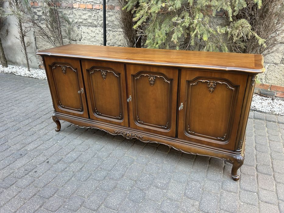 Stylowa Komoda Ludwikowska Ludwik Warrings Bufet Stolik TV RTV Kredens Lowbord Po Renowacji