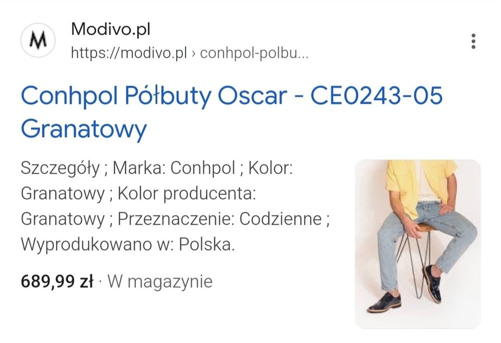 Buty Conhpol półbuty lakierki Oscar CE0243-05