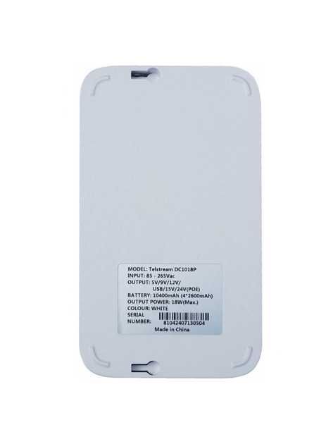 Новый ИБП TelStream ups 1DC1018P 5В-12В Повербанк  ДБЖ 18 Вт Белый
