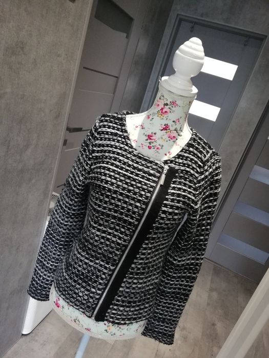 Kardigan S 36 Camaieu sweter zapinany jak ramoneska