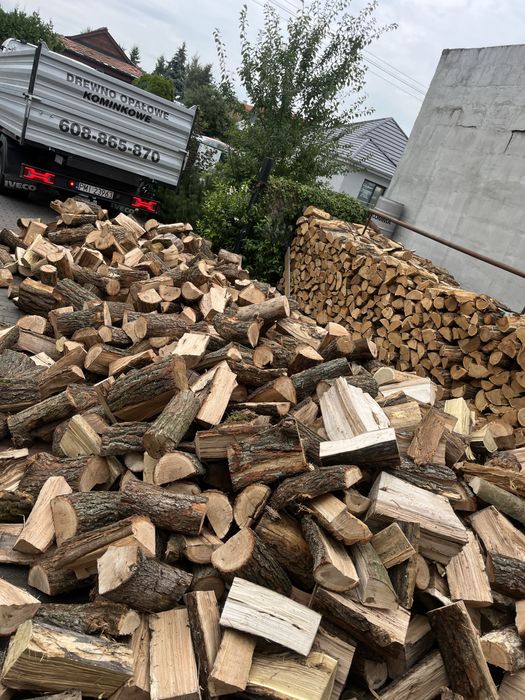 Grab buk dąb akacja / drewno kominkowe opałowe z transportem