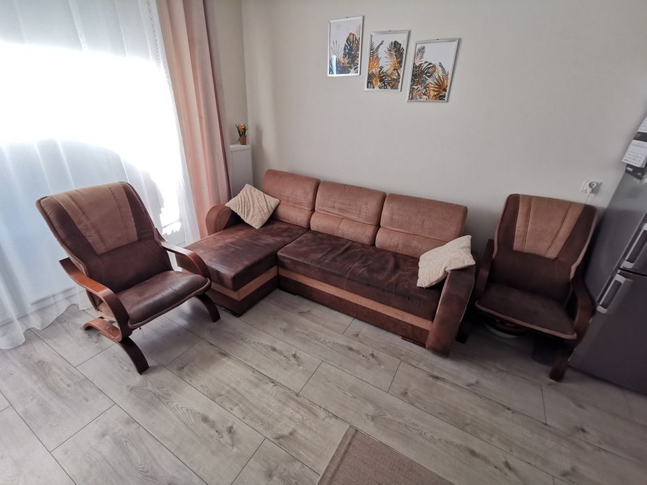 Rogówka fotele zestaw narożnik kanapa
