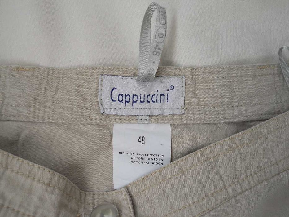 CAPPUCCINI świetne Spodnie na Lato jasny beż 100% Bawełna DUŻE r.48