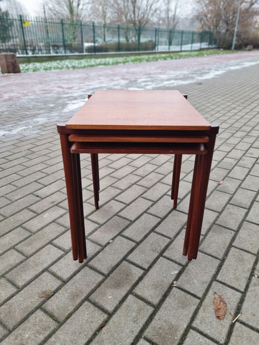 Stoliki pomocnicze, kawowe ,skandynawski design, Dania lata 70,mid-c